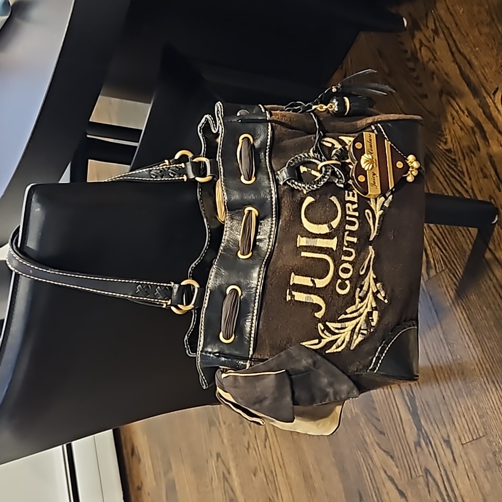 Juicy Couture Handbag Purse Y2K Vintage Brown Gold - Picture 2 of 14